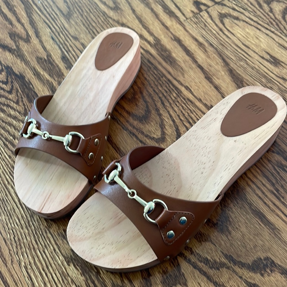 Designer Inspired Horsebit Clogs - size 39 fits an 8
